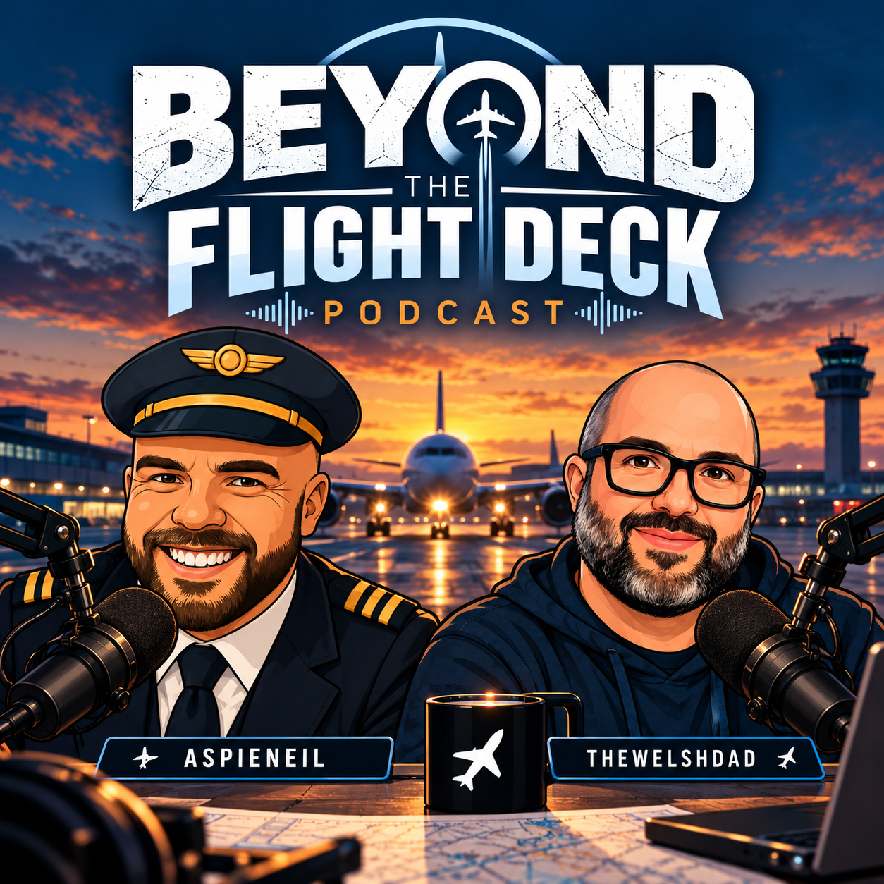 Beyond the Flight Deck podcast cover featuring Aspieneil and TheWelshDad